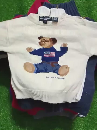 RALPH LAUREN SWEATERS - KIDS 5/10% Bear Flag